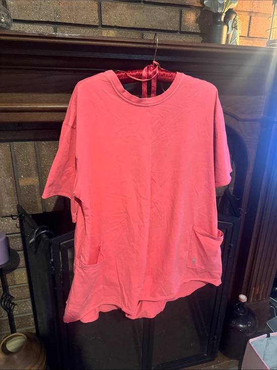 Free People Other - Free People Hot Shot Reservable Coral Pink Romper with Front Pockets